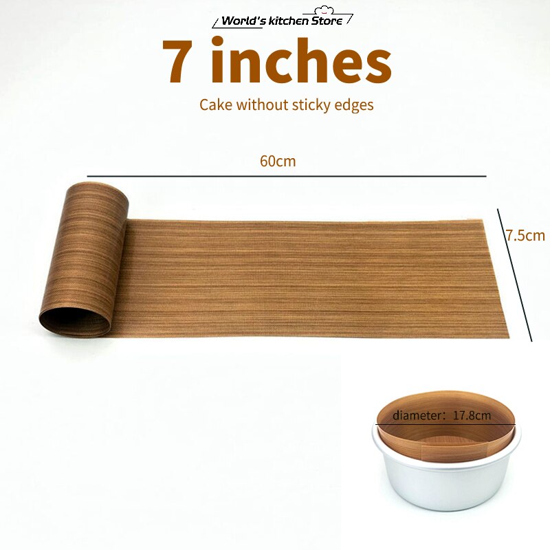 Non stick cake tin liner easy to release sheet for 5 to 8 inch cake molds food grade reusable 1000 times: 7 inch