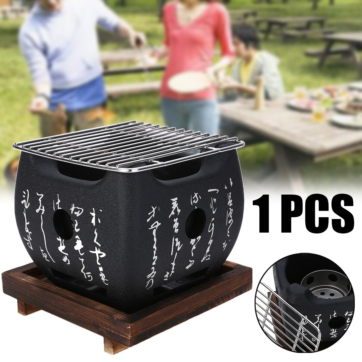 Koreansk japansk stil bærbar mad carbon ovn grill komfur kogeovn alkohol grill husholdningsgrill: S
