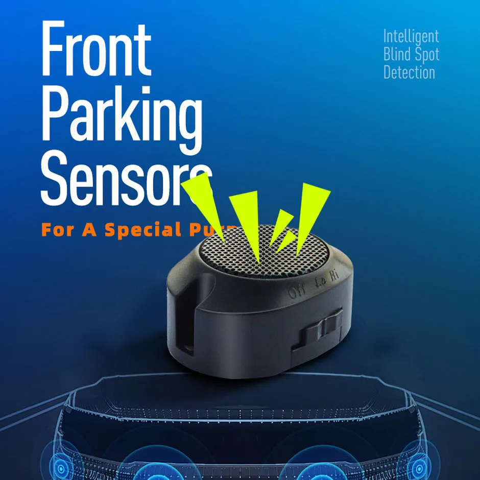 Front Parking Sensor Kit Auto Parktronic Vehicle Assistant System Buzzer Alarm Volume Can be Adjusted Universal