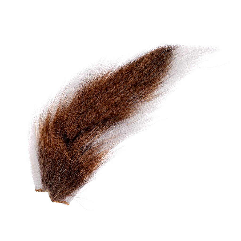 Cola de ciervo grande Northern Bucktail, atado de moscas, pelo largo Premium,