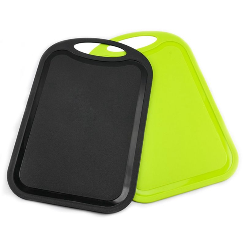Plastic Chopping Block Meat Vegetable Cutting Board Non-Slip Anti Overflow With Hang Hole Chopping Board Black