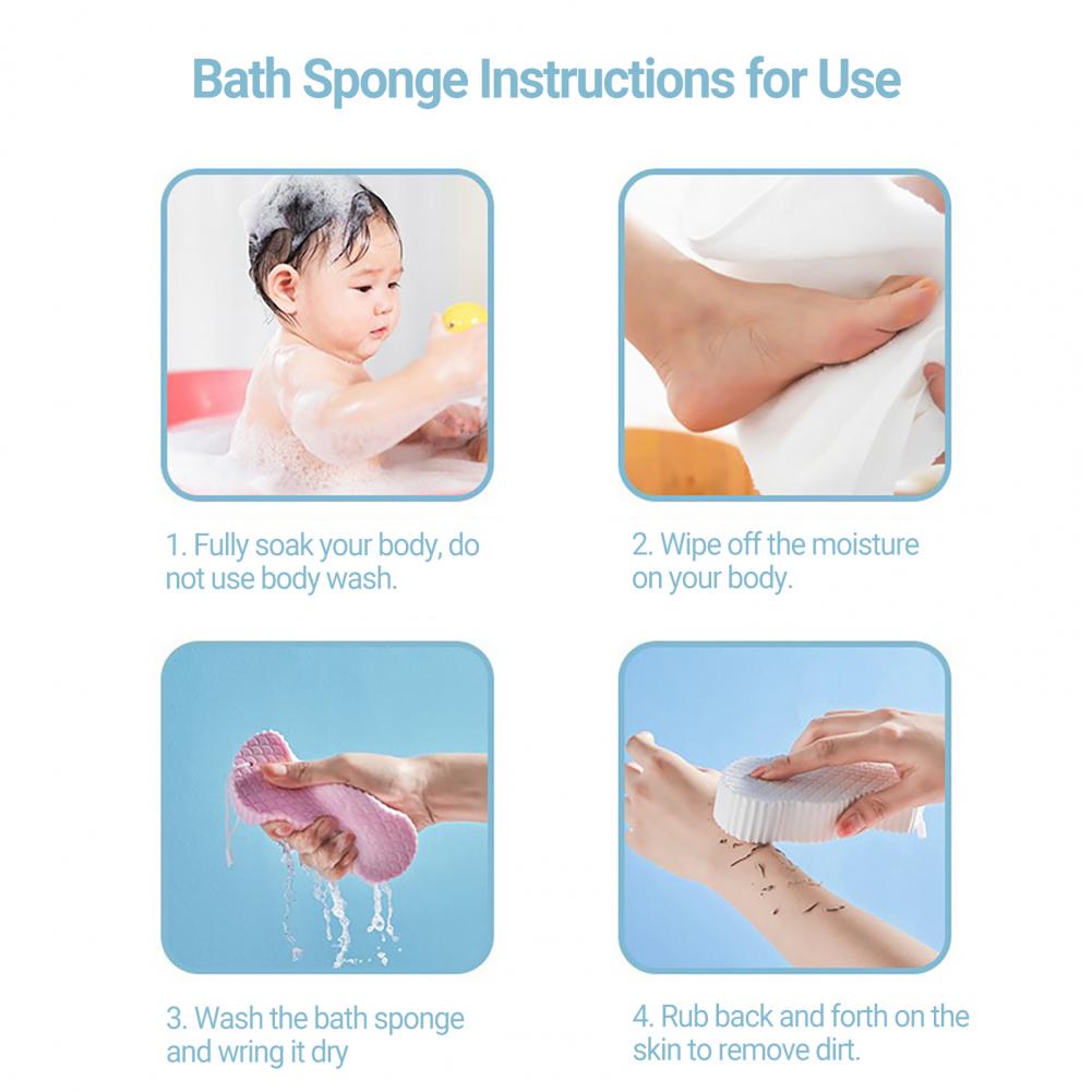 Shower Sponge Japan Wisp for Body Scrub Children Painless Brush Rub Baby Bathtubs Bath Brushes Bath Dead Skin Scrubber Sponges