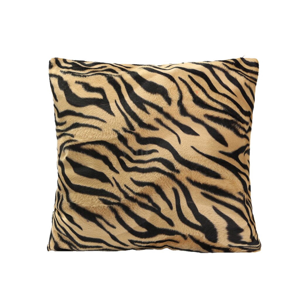 Funda de almohada con de cebra y leopardo, cojín decorativo para el coche: Style 02