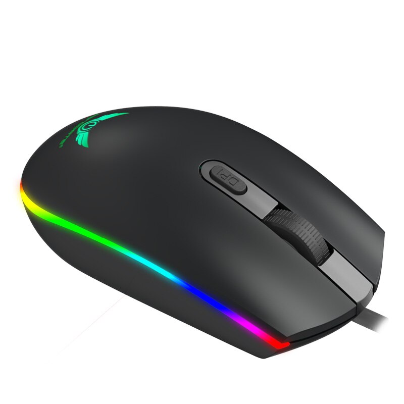 USB Optical Mouse 1600dpi Gaming Mouse RGB Optical Gamer Mice for PC Desktop Laptop Tablet Computer Mouse