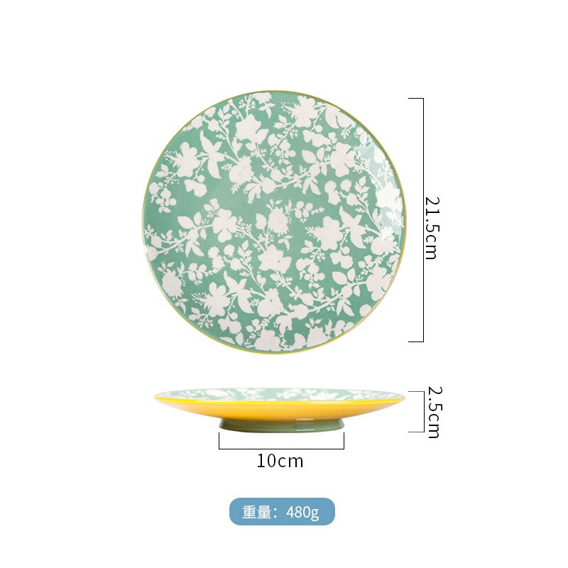 Plates Hand painted flower cake dessert plate plate set