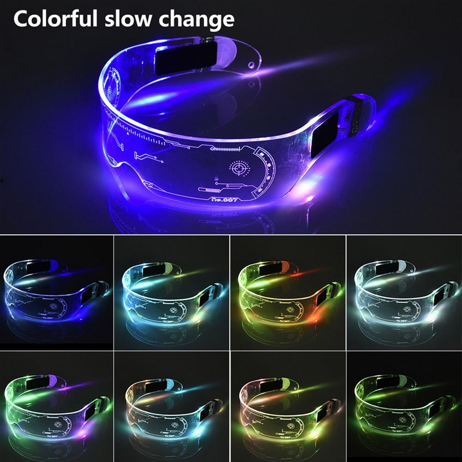 LED Party LED Brille leuchtend Brille EL blinkt Neon- Bar hell hoch Brille Rave Kostüm Party Dekor DJ Sonnenbrille Party Dekor