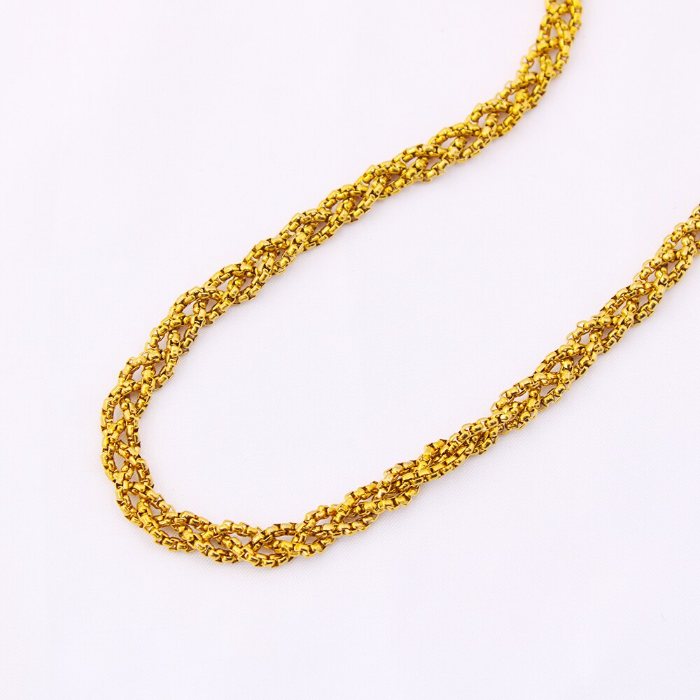 Trendy Box Collier Rvs Voor Mannen Gouden Kleur Touw Curb Link Choker Sieraden 2022