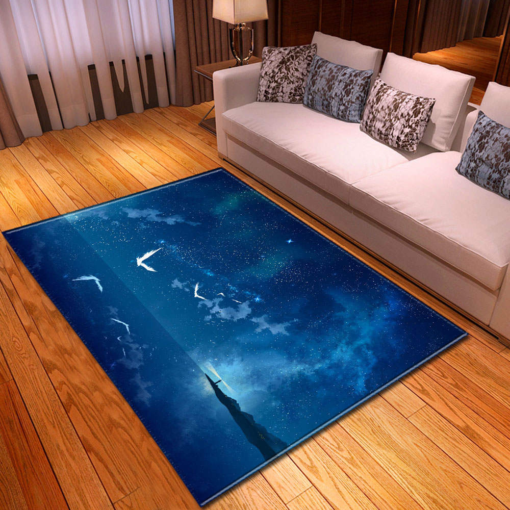 Nordic 3d universe galaxy space tæpper boligindretning sengebords tæpper bløde flannel spisebordstæpper og tæpper til stuen: Nr. -4 / 115 x 160cm