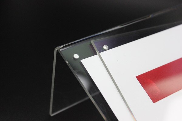 21*29.7 A4 Upright Black Acrylic Magnetic Label Holder Stand Poster Banner Menu List Frame Advertising Sign Holder Display Stand
