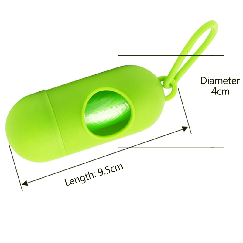 Dispensador de Bolsa para popó de policarbonato para perros y gatos, juego práctico de basura, suministros de limpieza, 1 unidad, 30 Bolsa para popó