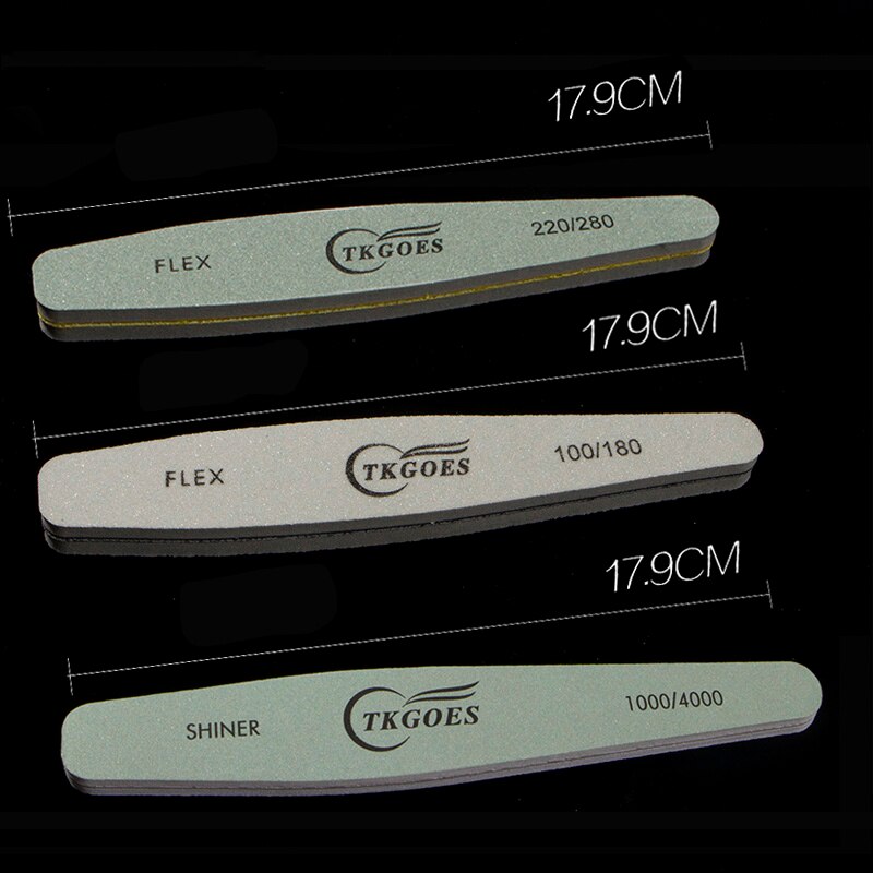6 unids/set limas de uñas Grit 110 150 180 220 240 280 1000 4000 juego de 6 estilos disponibles para manicura y pedicura