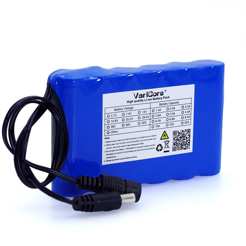 12 v 4.4 ah 4400 mah 18650 genopladelige batterier 12v li-ion batteripakke beskyttelseskort cctv monitor batteri  +12.6v oplader
