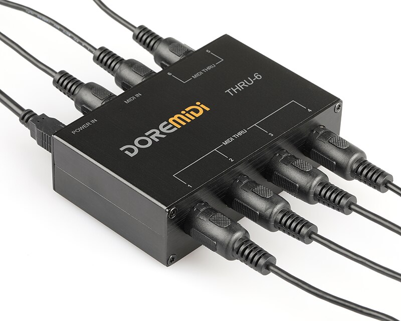 Doremidi Thru-6 Midi Thru 6 Thru Box Controller Adapter Converter 1 Input En 6 Uitgang