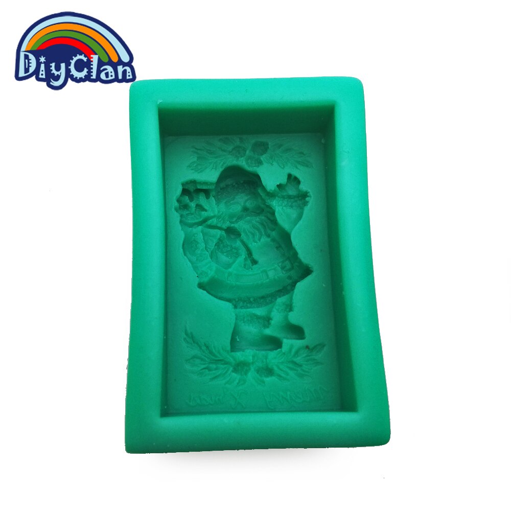 Kerstman siliconen zeepmal voor taart chocolade kaarsvorm kerst handgemaakte zeepmal  s0155sd