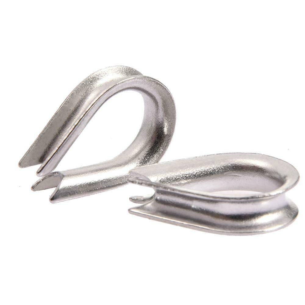 4pcs M12 304 Stainless Steel Wire Rope Cable Thimble for 12mm Wire Rigging