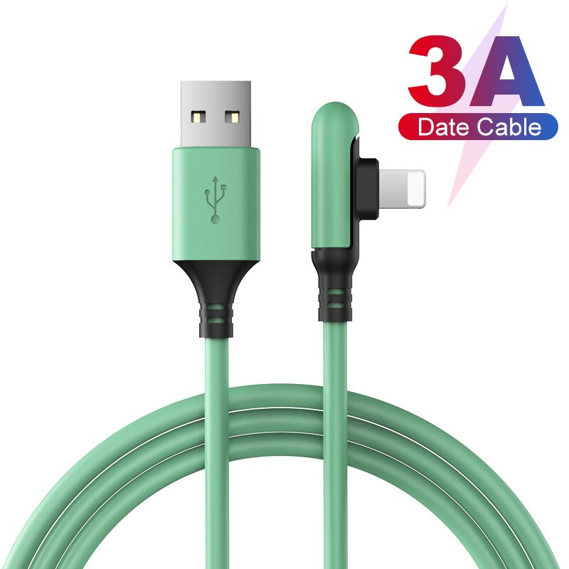 3a 90 asteen usb datakaapeli 0.3/1.2/1.8m 8 pin foe iphone laturi kaapeli neste silikoni pikalatausjohto iphonelle 13 12 11