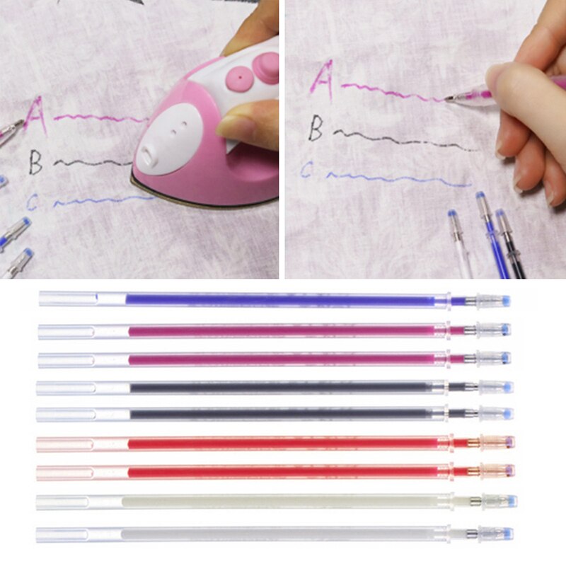 1Set Heat Wrap Fade Out Fabric Markers Pen High Temperature Disappearing Marker Pens DIY Sewing Drawing Lines Accessories
