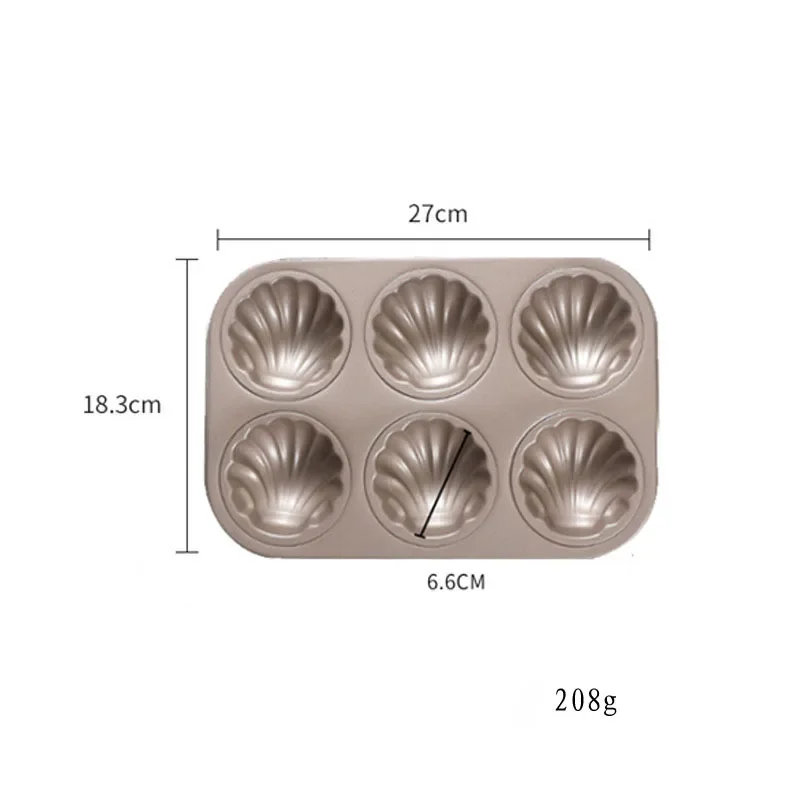 Stampo da forno a forma di conchiglia Biscotto antiaderente Vassoio per Madeleine Pan Acciaio al carbonio Stampo per torta per biscotti al cioccolato Bakeware per la cucina: Cioccolato