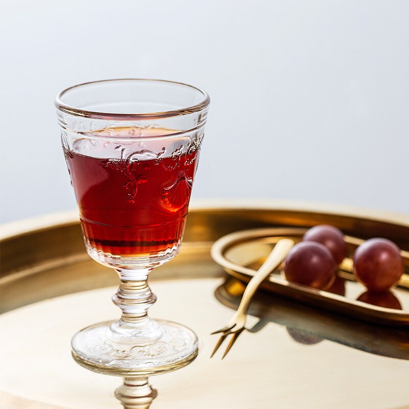 Copa de vidrio transparente, vaso de vidrio para agua, zumo, copa de vino, serie francesa VERSALLES