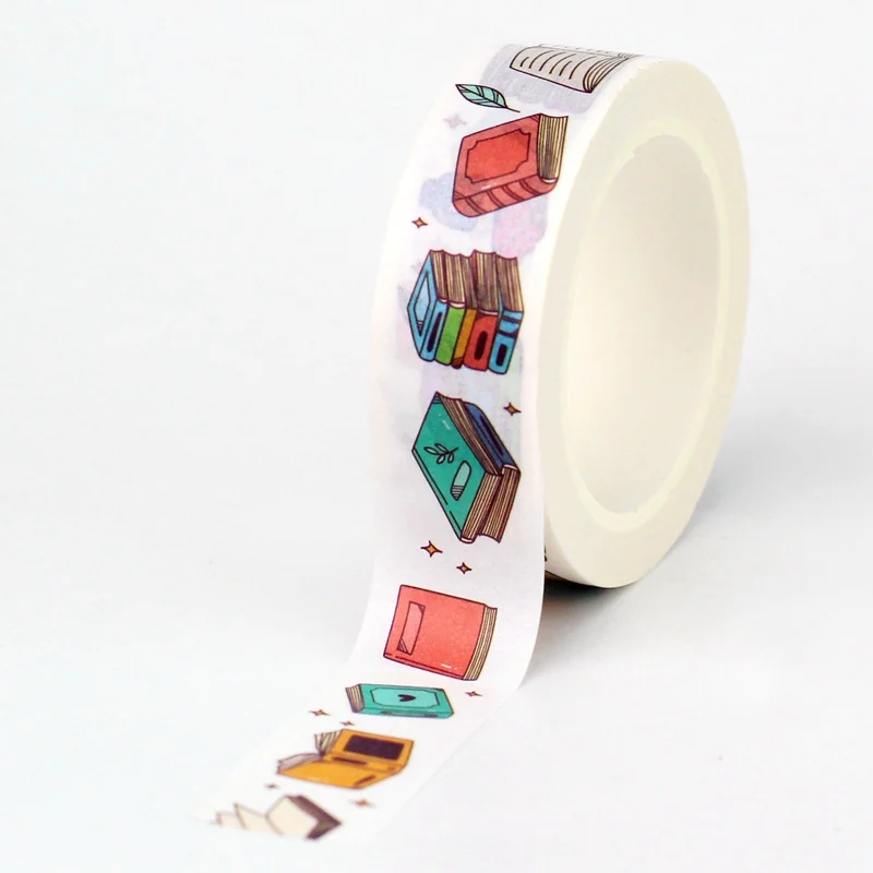 Juego de cintas Washi de papel para maquillaje, libros decorativos, 10M, para planificador, álbum de recortes, cinta adhesiva, papelería Kawaii, suministros escolares, 1 ud.