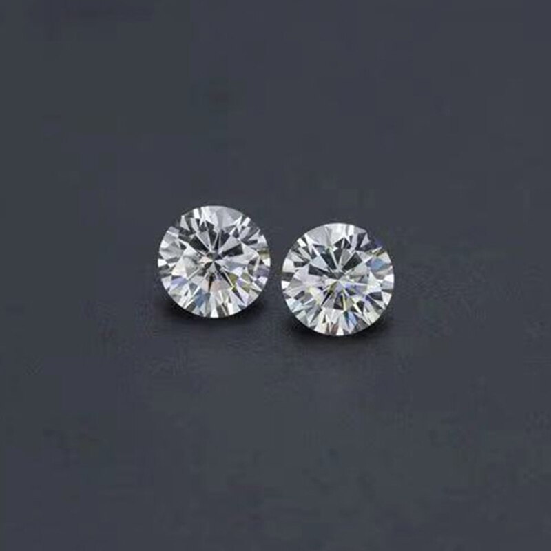 2pcs 1ct 6.5mm GH Color Loose Moissanite Lab Diamond DIY material Round Brilliant Cut jewelry bracelet