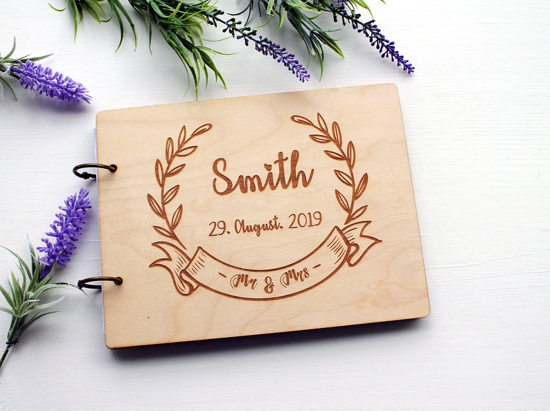 Blommig lämna bröllop gästbok alternativ ,minne gästbok, fotoalbum, bröllop