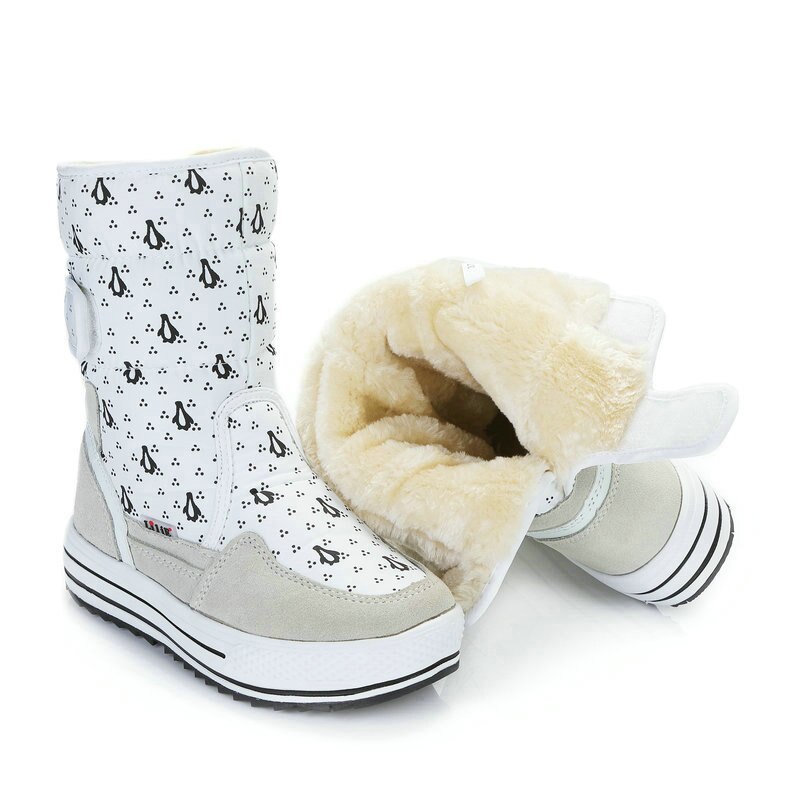Scarpe invernali per le Ragazze da neve stivali stivali di pelliccia caldo per bambini di boot Anti-scivolare in basso a metà polpaccio 2018 nuovo disegno i bambini della scuola di stile libera la nave