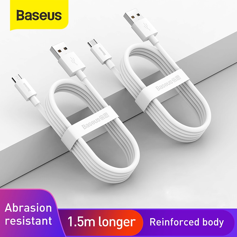 Baseus Micro Usb Kabel 2.1A Snel Opladen Gegevens Charger Kabels Voor Samsung S6 S7 Rand Xiaomi Huawei MP3 Android Micro usb Cord