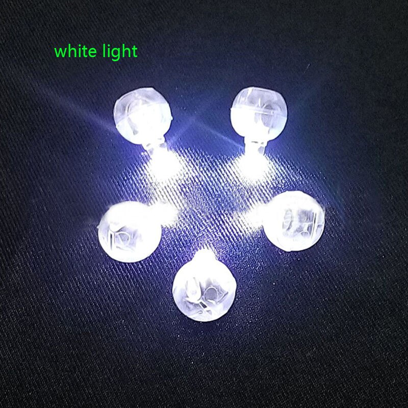20 Stuks Gekleurde Ronde Mini Led Rgb Flash Bal Lamp Zet In Papieren Lantaarn Ballon Verlichting Voor Wedding Party Kerst decoratie: white