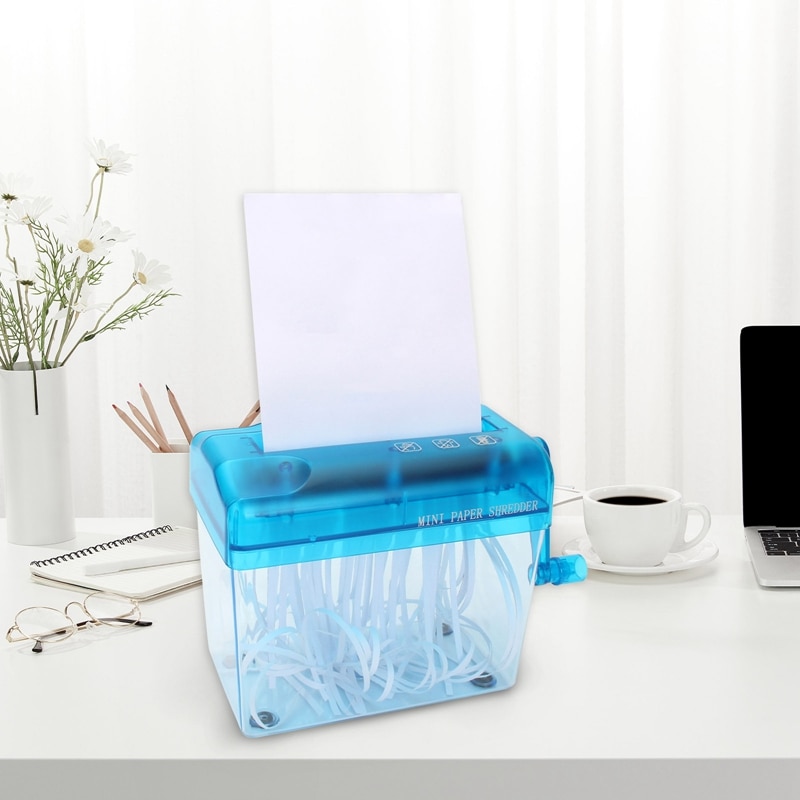 Household Mini Manual Desktop Paper Shredder Hand Shredder Simple Paper Shredder