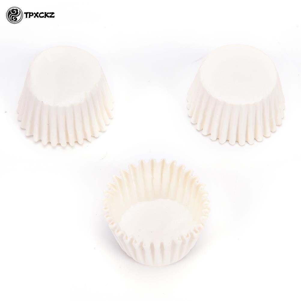 500 stk mini størrelse chokalade papir liners bage muffin kage papir kopper kage forme cupcake tilfælde ensfarvet fest bakke kageform