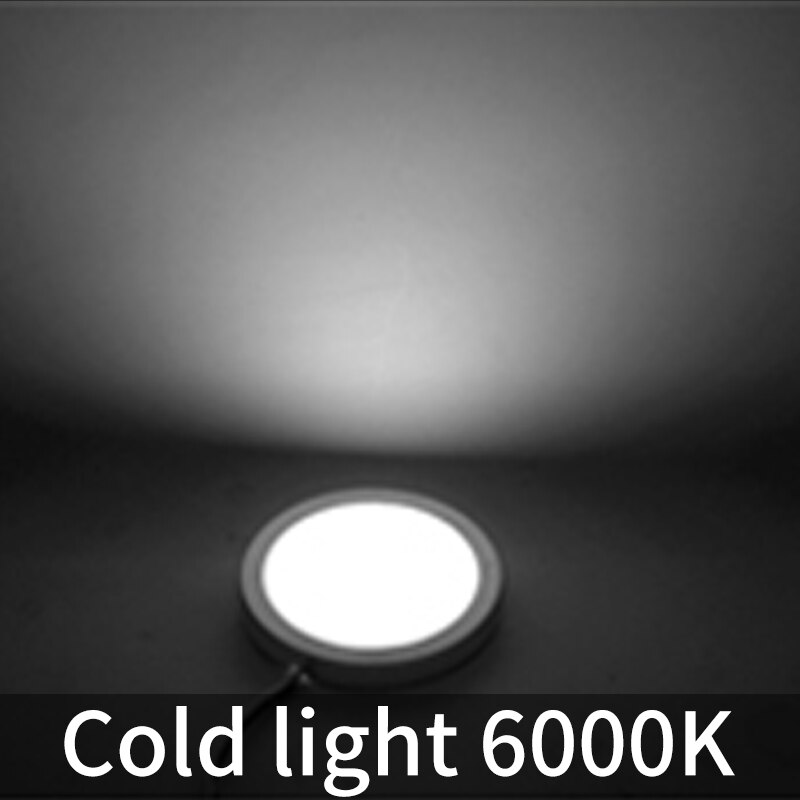 Spot ultratunn 12v- taks fönster display vinbänk ytmonterad panellampa inbyggd led mini spotlight 3w downlight: Kall vit / Vitt skal