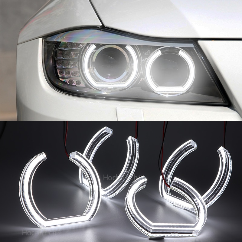 DTM LED Angel Eyes para BMW 3 Series E91 E90 LCI faros de xenón DTM Tipo Cristal halo accesorios de luz de coche modificación