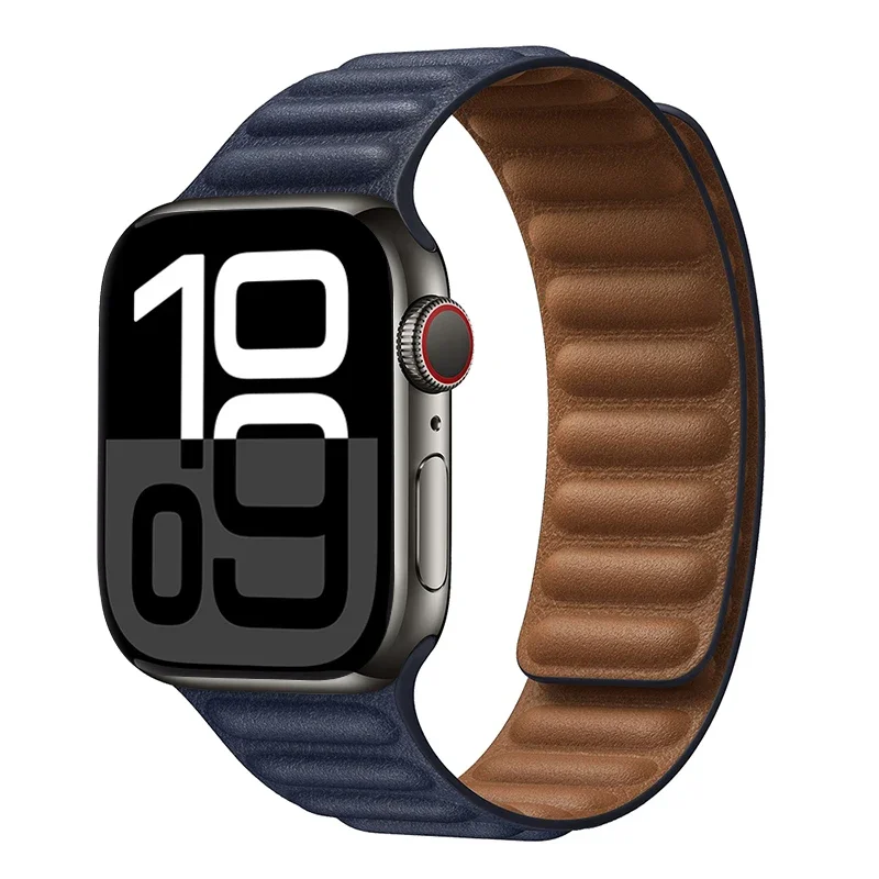 officiële website lederen band voor Apple Watch Band 45 mm 46 mm 42 mm 44 mm 40 mm magnetische lus link armband iWatch 49 mm 10 9 8 7 6