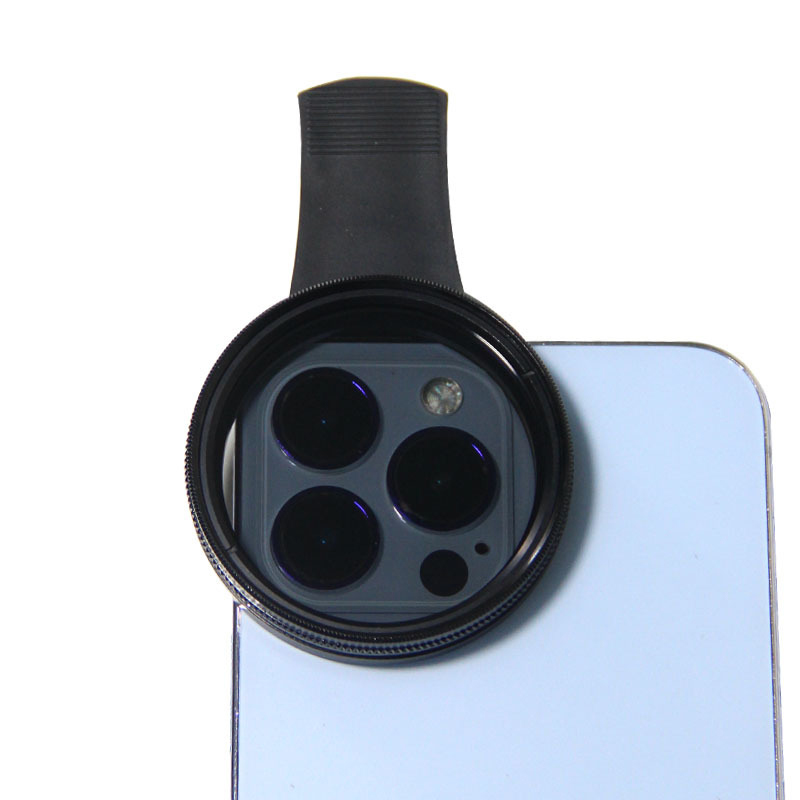 Caméra circulaire avec filtre CPL, 37mm, 52mm, accessoires noirs, universel, avec clip, portable, , téléphone, objectif grand angle