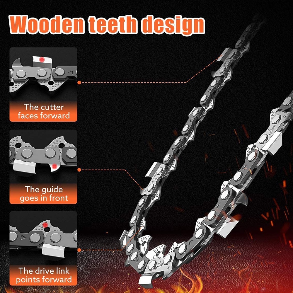 4/6 Inch Chain Guide Electric Pruning Saw Accessory Mini Steel Chainsaw Chain Stainless Steel Quenching Sharp Chain For Garden