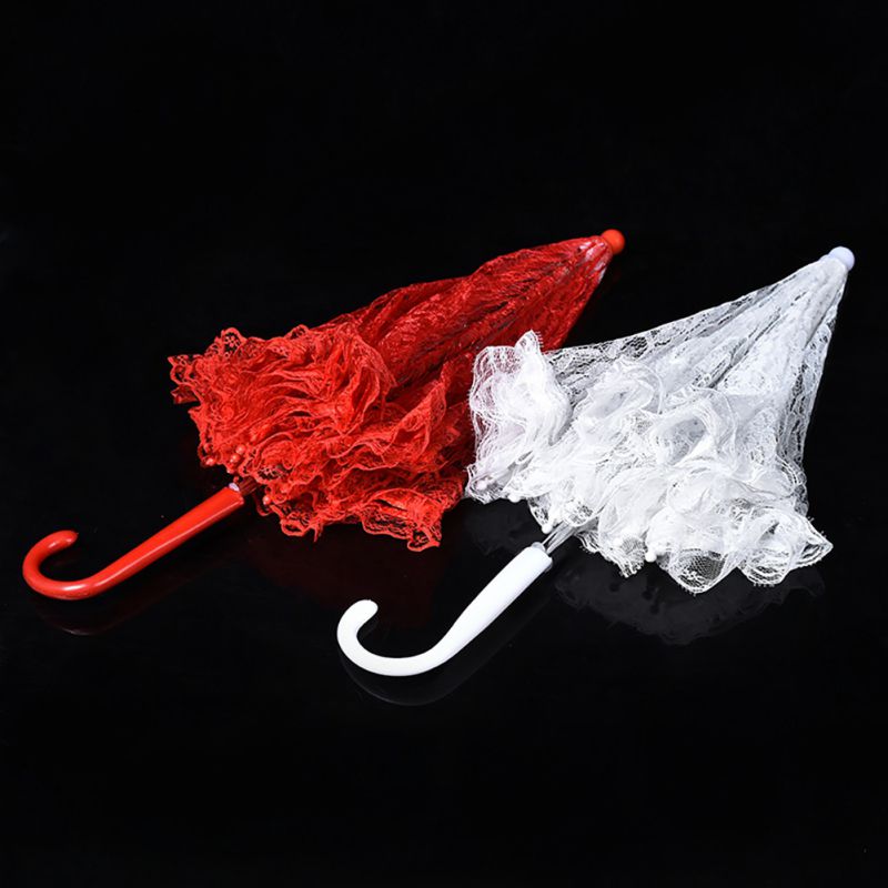 Lace Wedding Shooting Parasol Umbrella Lady Costume Accessory Bridal Photo Props