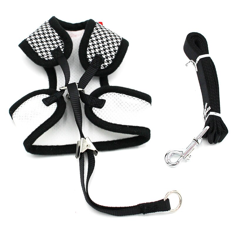 NOVEDAD DE VERANO correas de perro Sets de arneses de lona transpirables con corbata Gato al aire libre vestido para andar ropa para de mascotas del producto