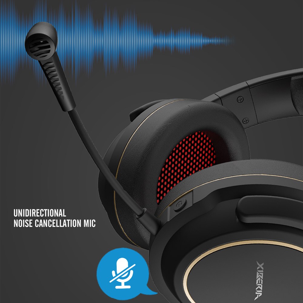 2.4GHz Wireless Gaming Headset with Transmitter Game Headphones Stereo Music Earphone Super Bass AUX-IN 3.5mm Wired Headset