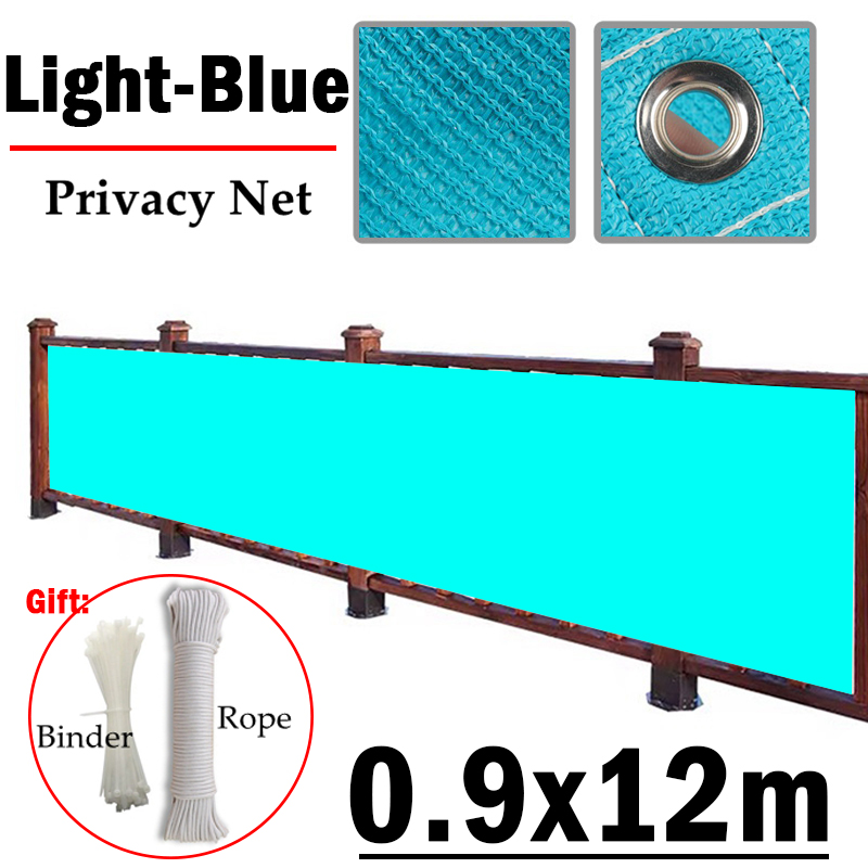 Width 0.8M/0.9M Light-Blue Balcony Garden Fence Cover Privacy Screen Shelter Pergolas Awning Swimming Pool Terrace Shade Cover