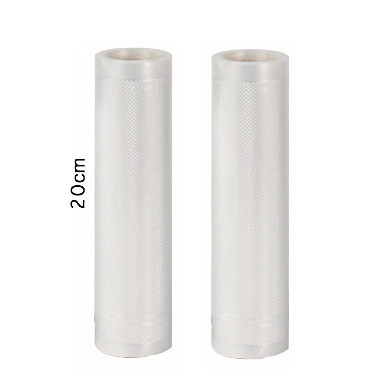2 Rolls/set Bpa Free Freezer Seal Pack Texture Storage Nylon Packaging Embossed Sealer Plastic Food Vacuum Pouch Bag Roll: 2pcs 20x500cm