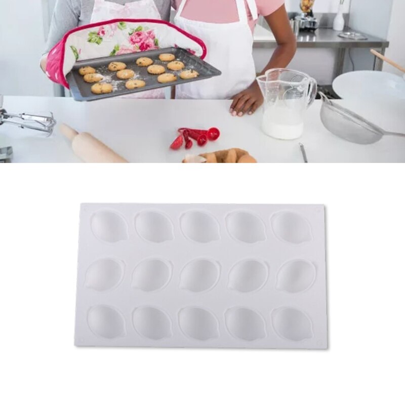 Cake Baking Pan Quick Release Lemon Shape Cupcake Pan for Pudding Dessert Mousse