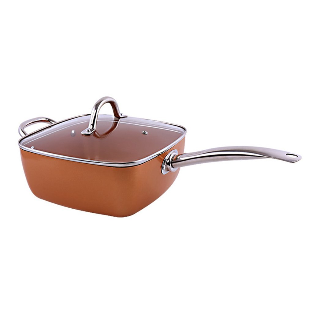 Koperen Pan Koper Kleur Aluminium Pot Vier Stuk Pak Non-stick Huishouden Mode Professionele Leven Kleine Helper