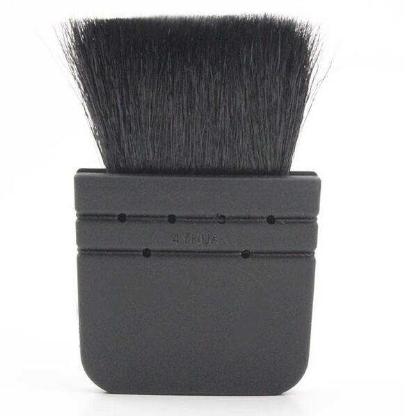 SAIANTTH-brocha Kabuki estilo italiano, pelo de cabra, mango aplanado negro, brochas de maquillaje largas y cortas, herramienta de colorete, cosmética facial: short flat