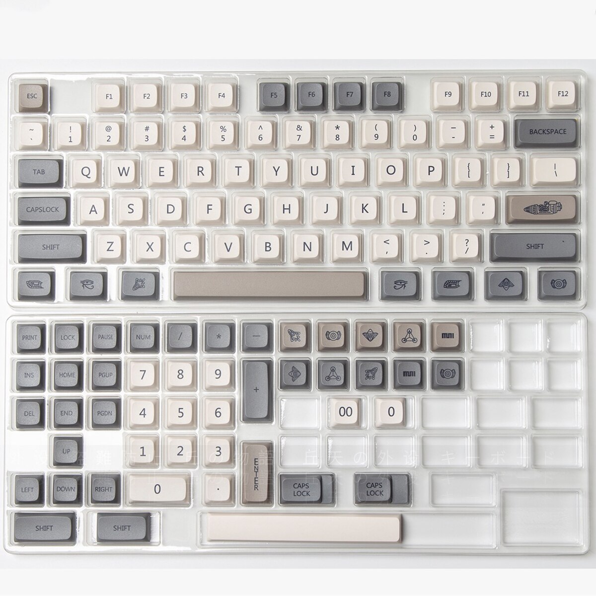 XDA Profile PBT 120 Keys Keycaps Dye Sublimation For Filco CHERRY Ducky iKBC GMMK Pro Mechanical Keyboard XDA Keycaps Mini Keys: Qishi-Rocket ver. / Pack by plastic bag