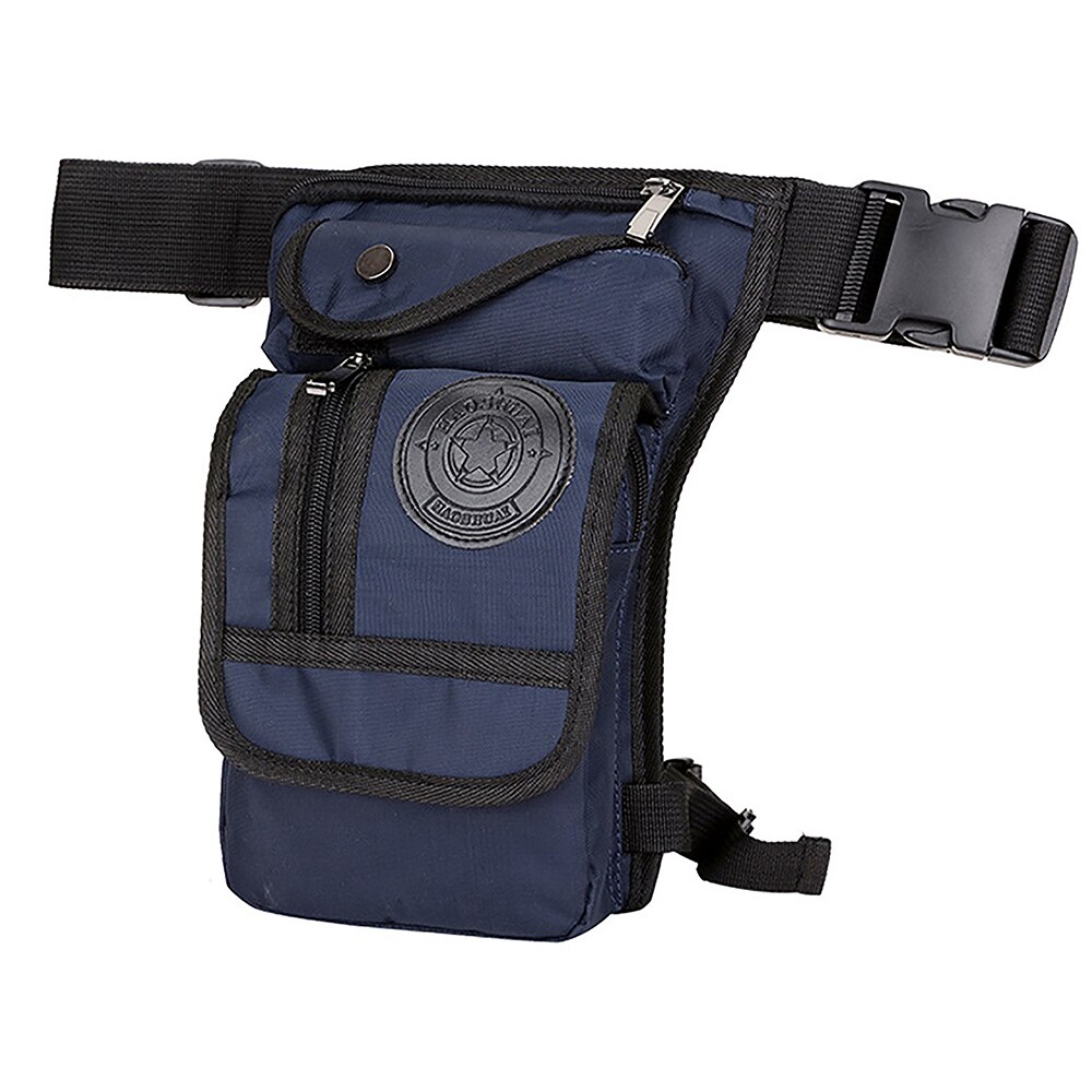 Riñonera de nailon resistente al agua para hombre, bolsa para pierna, muslo, cadera, cintura, viaje, motocicleta, bolsos de hombro tipo bandolera,: B-1