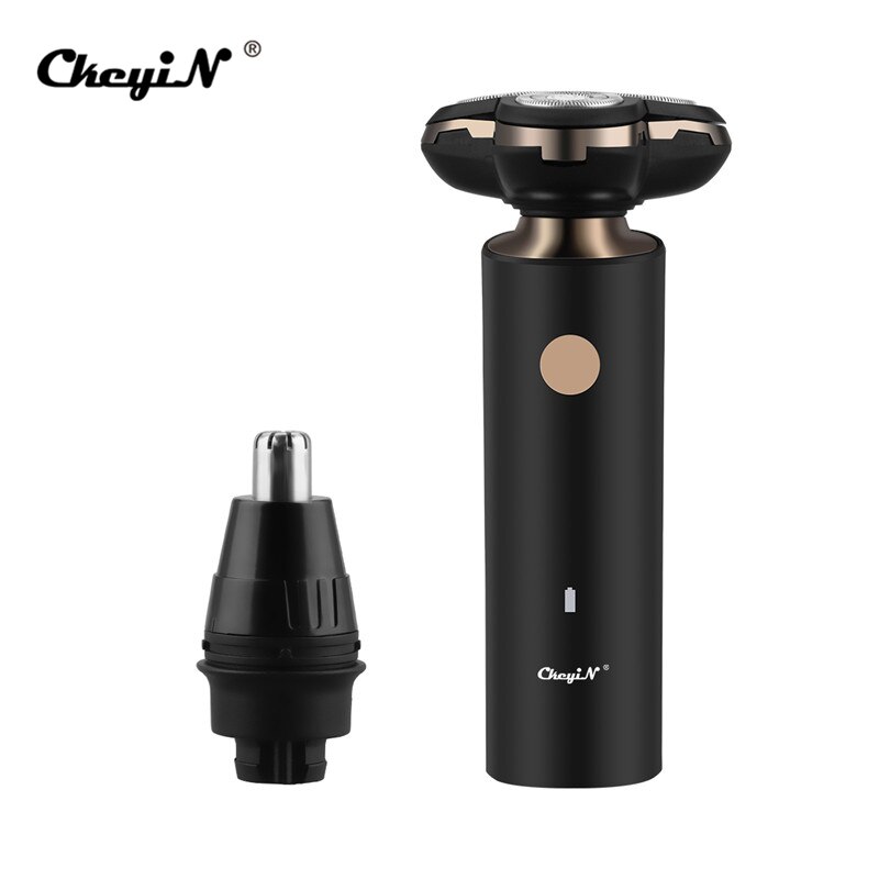 Rasoir électrique 4D pour hommes, 3 lames, lavable, tondeuse pour le nez, les cheveux, brosse de nettoyage du visage, Rechargeable par USB