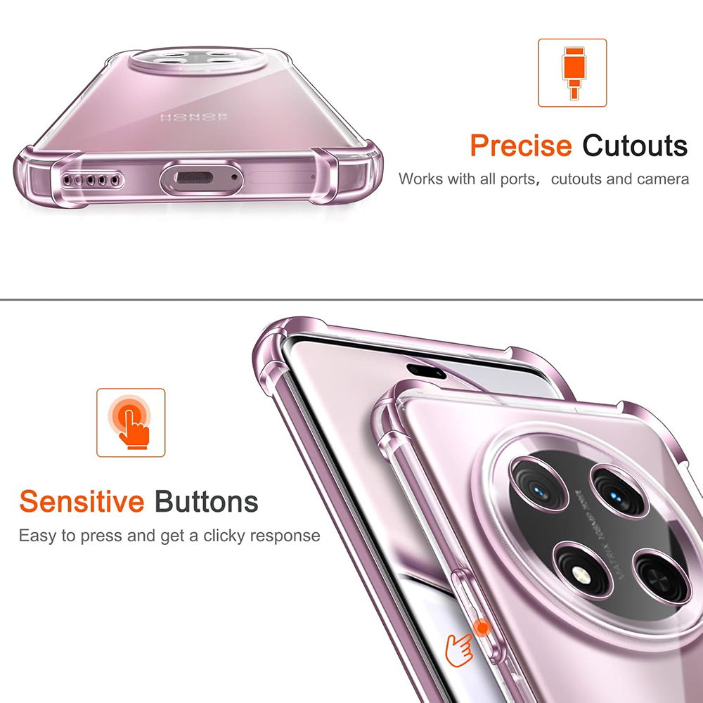 Funda suave de silicona a prueba de golpes para Huawei Honor Magic7 Magic6 Magic5 Magic4 Lite Pro Ultimate, funda transparente fina para Magic 7 6 5 4