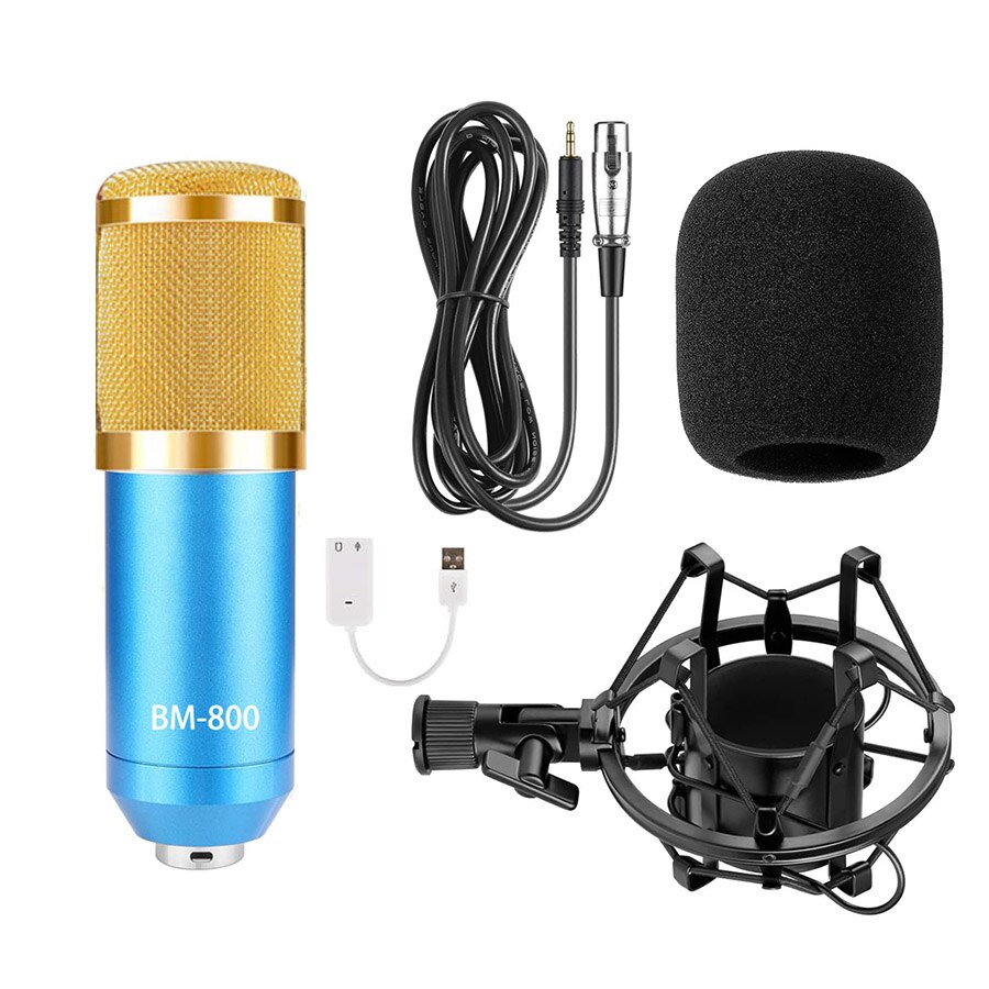 Bm800-conjunto de microfone condensador, gravação em computador, rede k, som da canção: Blue gold 5 set