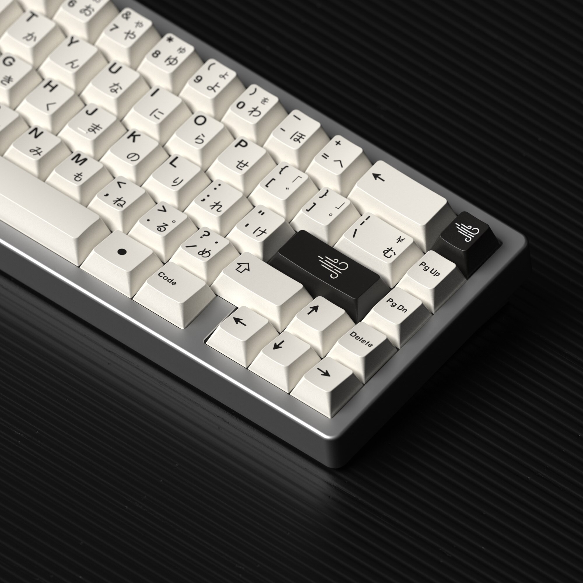 JKDK – capuchons de touches de clavier minimaliste japonais, profil Cherry, PBT, noir et blanc, pour clavier mécanique avec interrupteur MX